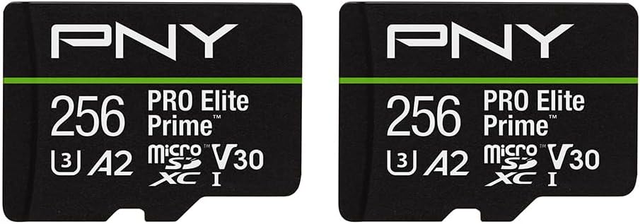 PNY 256GB PRO Elite Prime microSDXC Card for Fast Performance