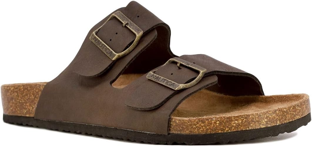 Nautica Men's Sandals: Casual Slides with Adjustable Straps