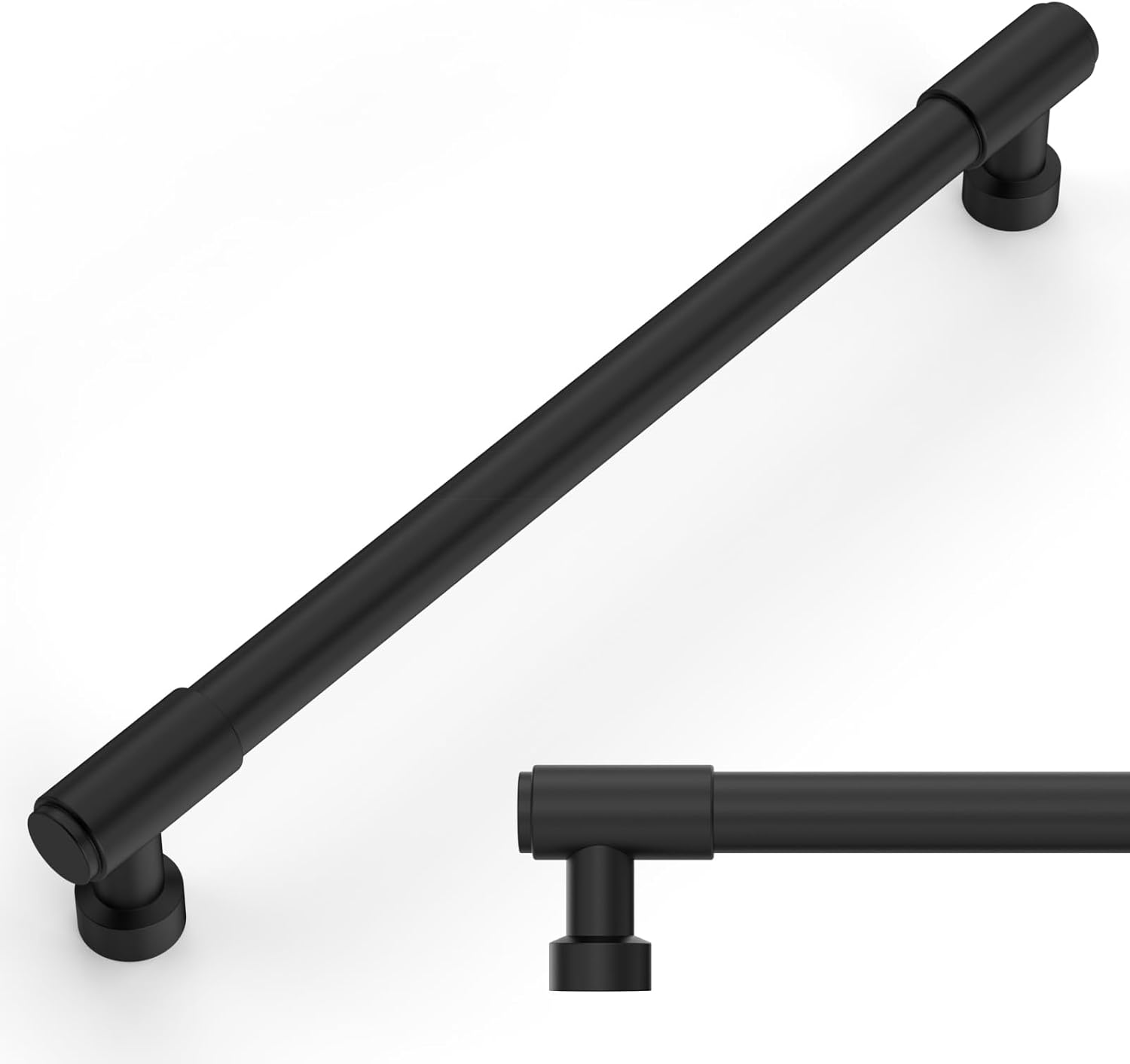 Matte Black Cabinet Pulls 7.5 Inch for Kitchen and Bathroom