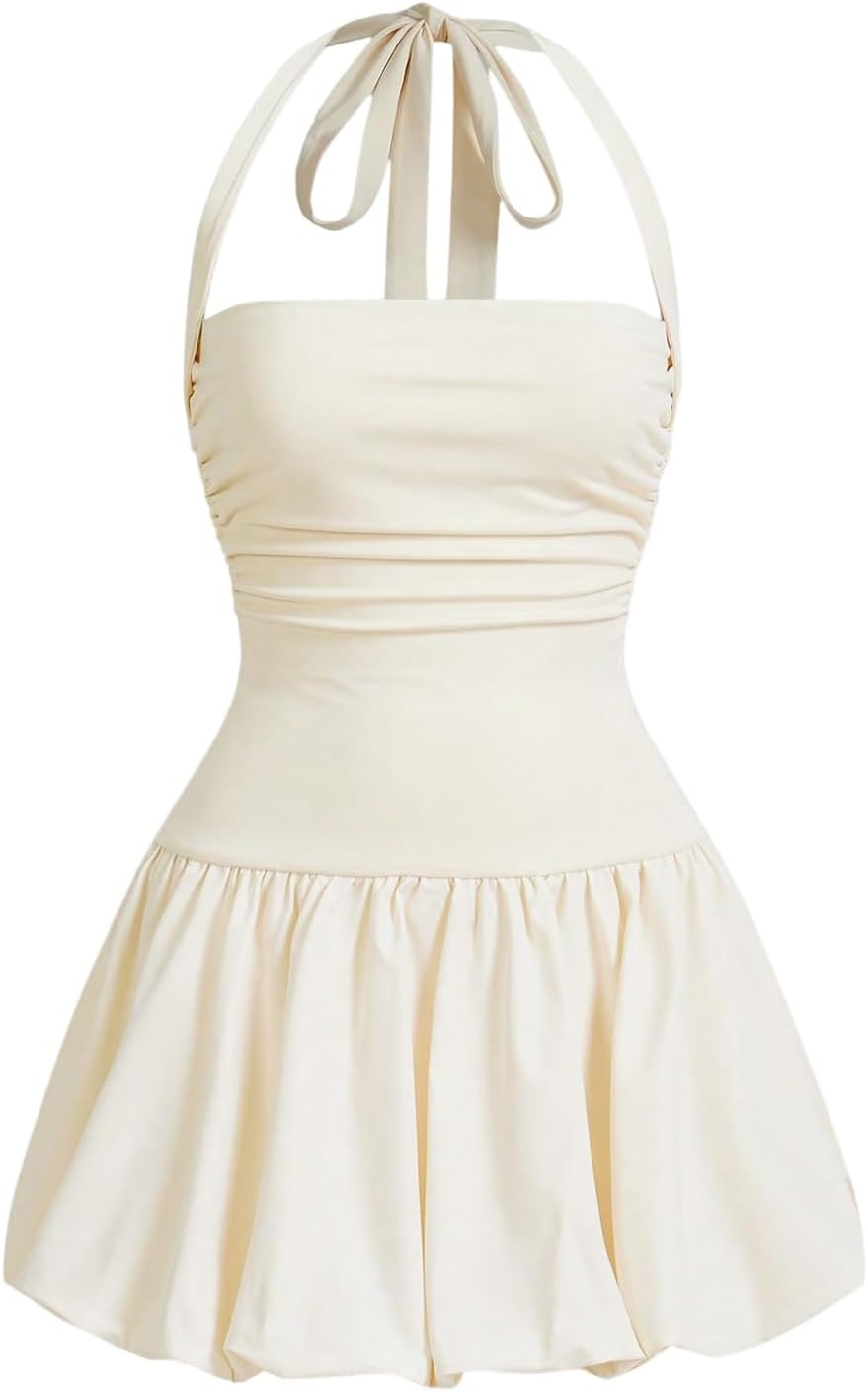 SOLY HUX Women's Bubble Mini Dress for Parties and Graduations