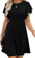 Happy Sailed Cocktail Dresses for Women Ruffle Sleeve A Line Mini fit