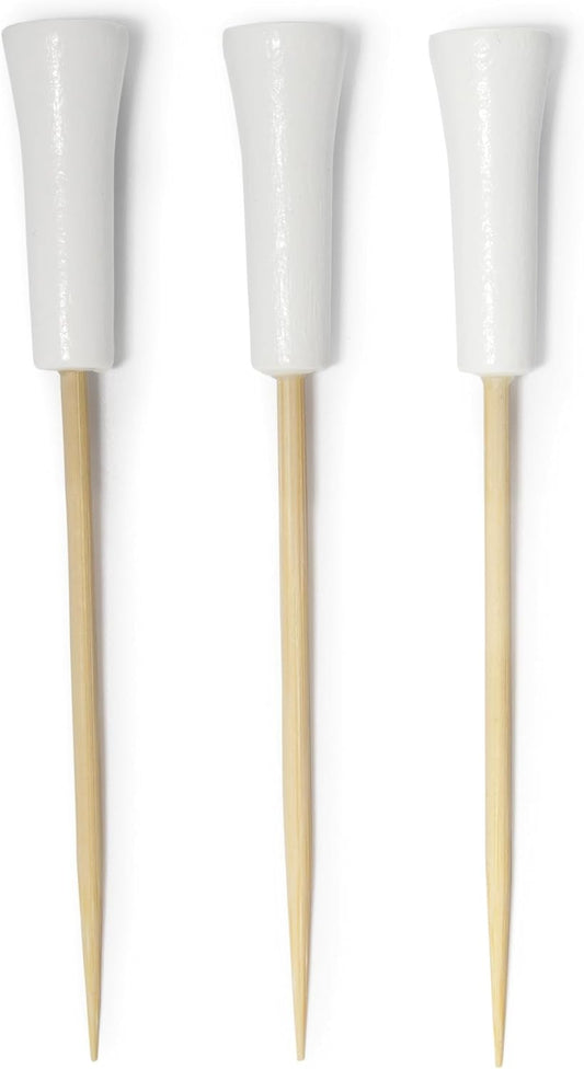 BambooMN 300pc White Bamboo Golf Tee Skewers - Decorate Like a Pro!