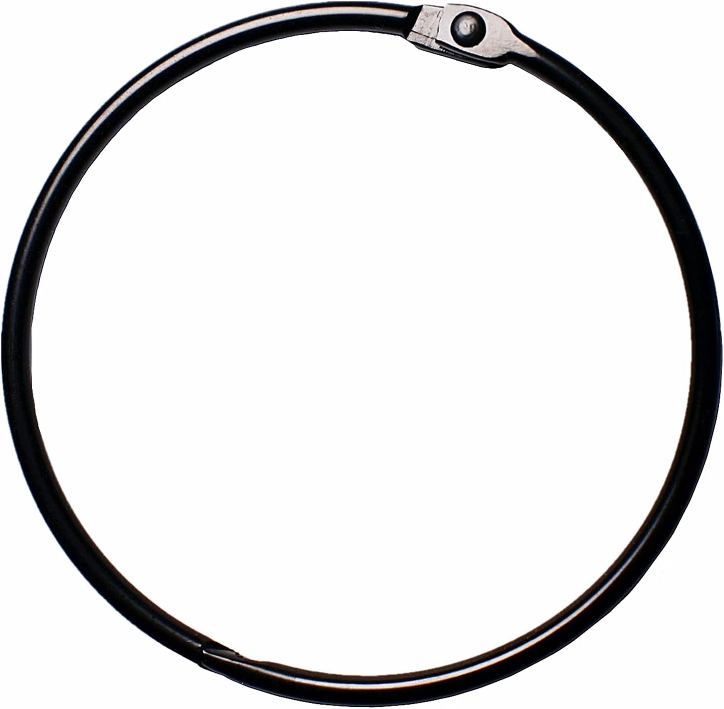 Rustproof Black Shower Curtain Rings (15 Pack) for Bathroom - GOTOONE