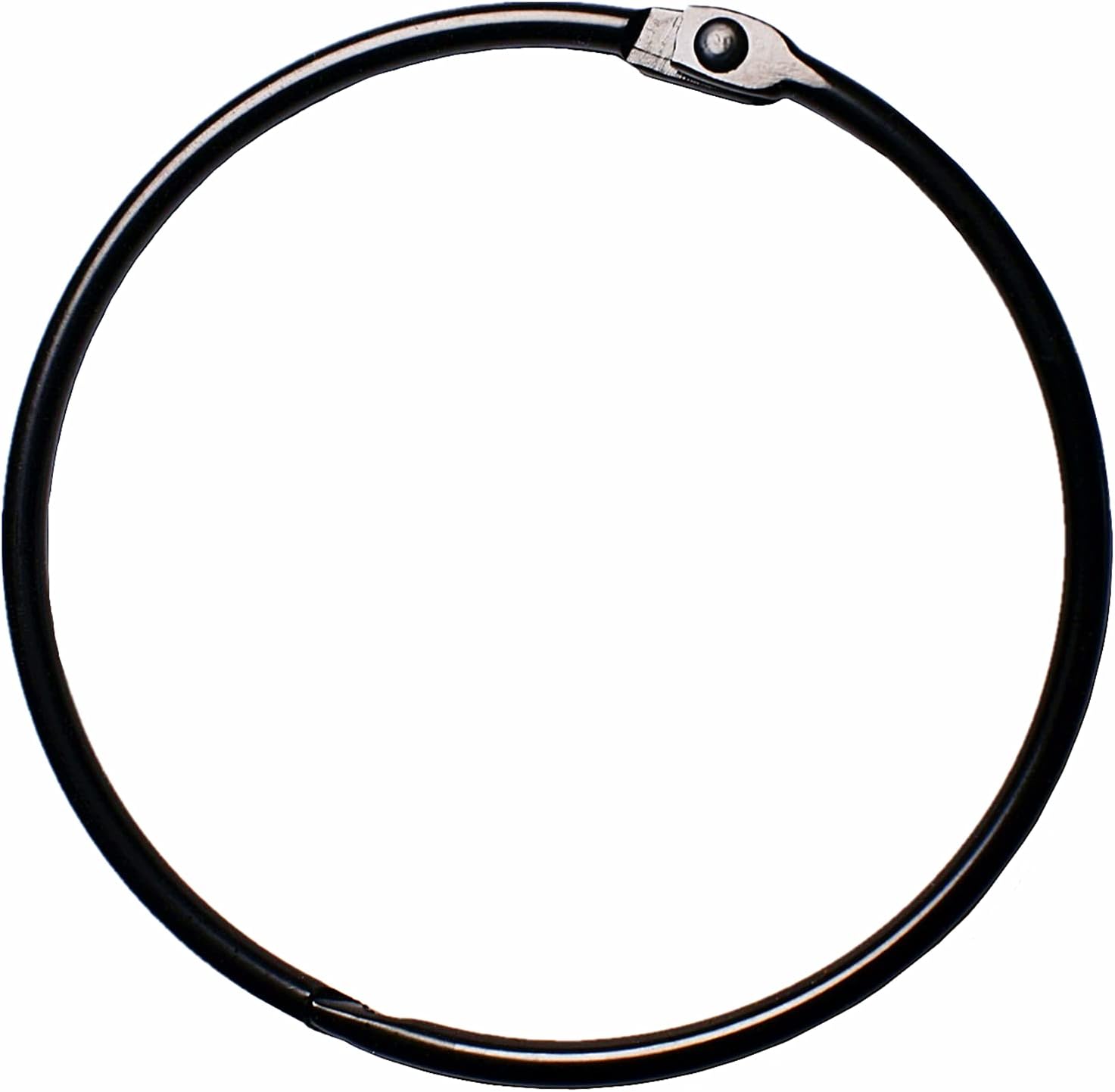 Rustproof Black Shower Curtain Rings (15 Pack) for Bathroom - GOTOONE