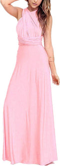 Women Convertible Multi-Way Wrap Maxi Dress - Evening & Wedding