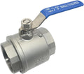 316 Stainless Steel Full Port Ball Valve 1/8in-3in - Durable Manual