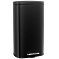Arlopu 8 Gallon Step Trash Can, Stainless Steel Soft-Close Lid - Quiet