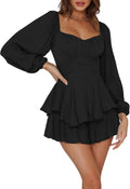 Women Off Shoulder Boho Chiffon Romper - Ruffle Floral Playsuit