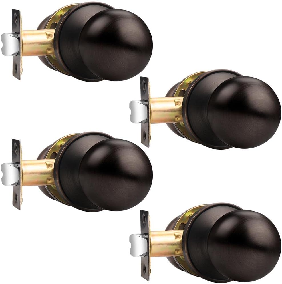 Probrico Oil Rubbed Bronze Hall/Closet Knobs for Interior Doors
