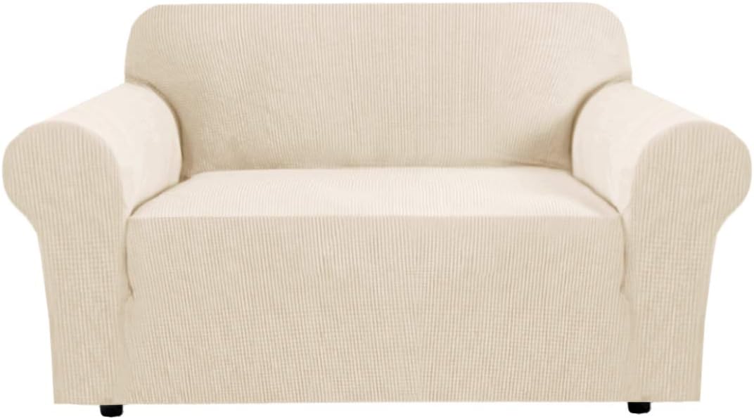H.VERSAILTEX Stretch Couch Cover for Loveseat with Elastic Bottom