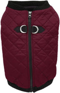 Gooby Fashion Vest Dog Jacket Purple Medium - Warm Zip-Up Bomber Vest