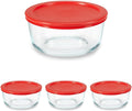 Pyrex Simply Store Glass Food Storage Container - Snug Fit 4-Cup Pack