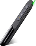 Bluetooth and 2.4 GHz Presenter Clicker - Rechargeable Green Laser