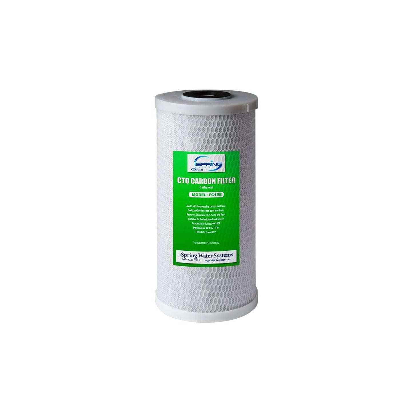 iSpring FC15B High Capacity CTO Carbon Block Filter for Water