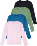 Women's UPF 50+ Quick Dry Fit Sun Shirts 4 Pack - Long (Style 6TZR)