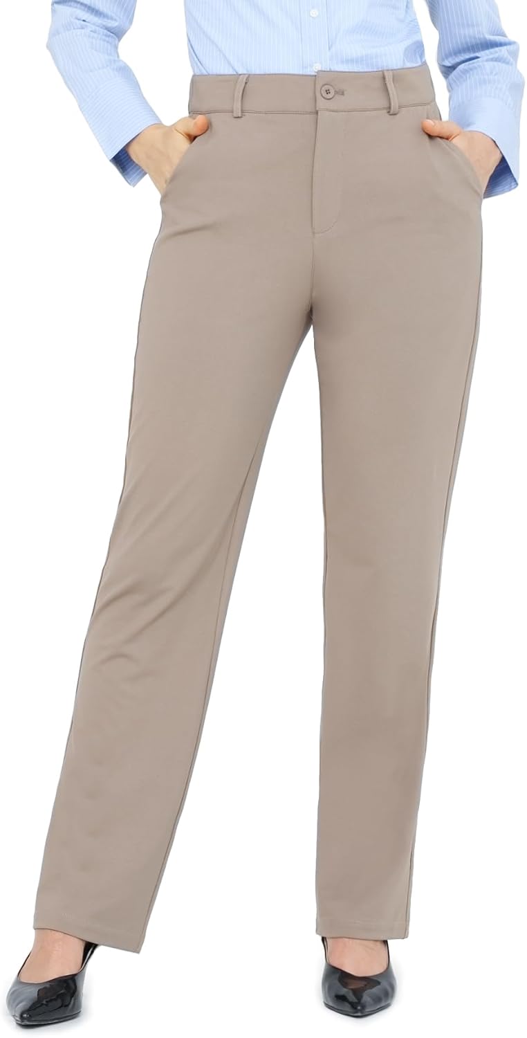 Bamans Dress Pants for Women - Tummy Control Office Trousers