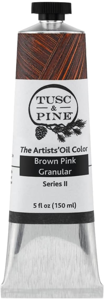 Tusc & Pine Artist Oil Paint - Brown Pink Granular for Professionals