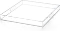 Extra Large Clear Acrylic Ottoman Tray 22x22 in - Oversized Serving