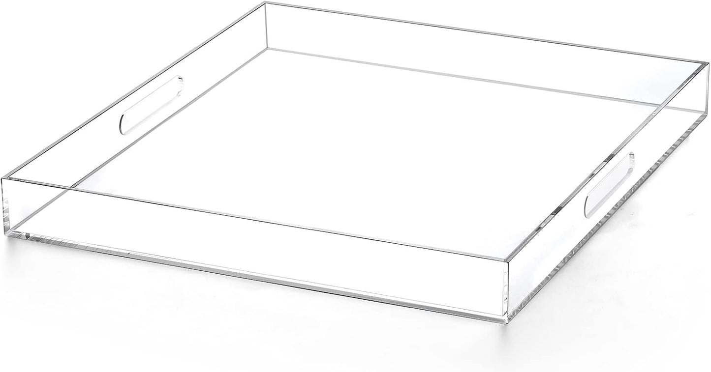 Extra Large Clear Modern Acrylic Ottoman Tray for Home Use