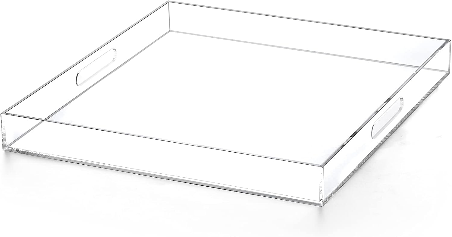 Extra Large Clear Modern Acrylic Ottoman Tray for Home Use