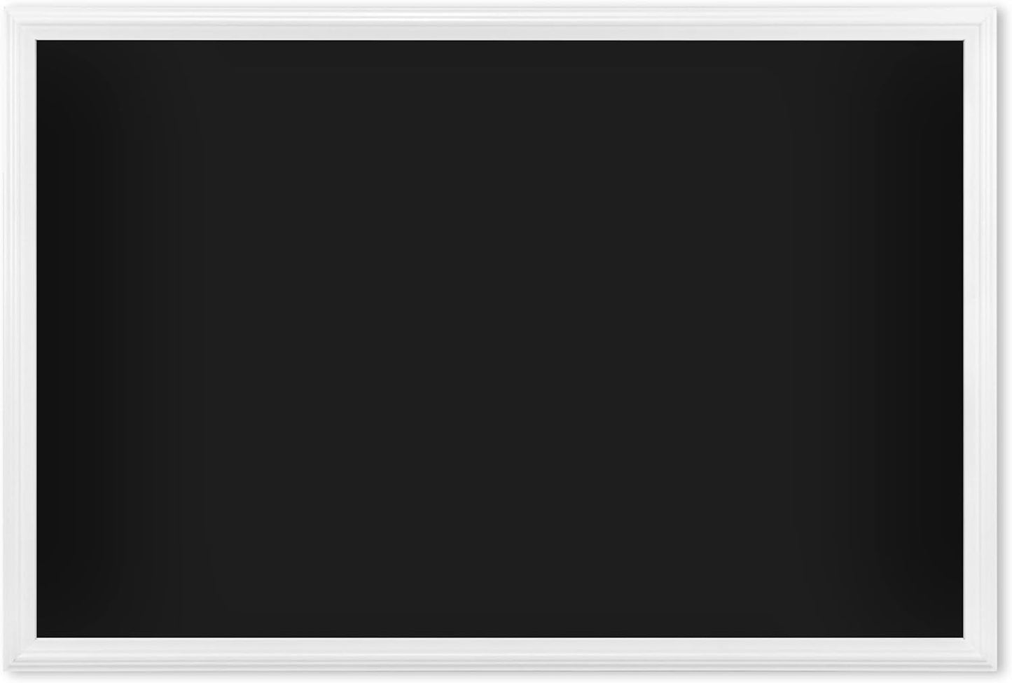Magnetic Chalkboard 30in x 20in with White Wood Frame