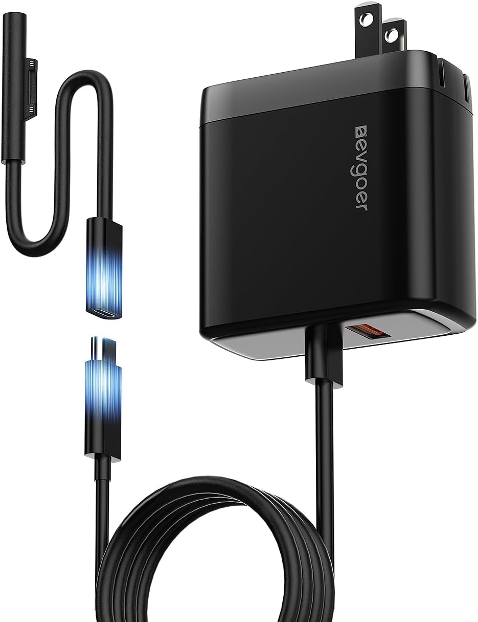 65W Surface Pro Charger for Microsoft Surface Devices and More