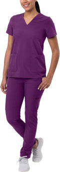 Adar Addition Go-Basic Scrub Set for Women - Slim V-Neck & Skinny Will