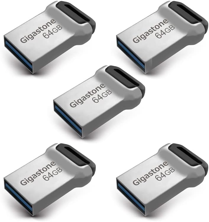 GIGASTONE 64GB Nano Flash Drive 5 Pack for Ultra Fast Storage