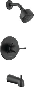 Delta Modern 14 Series Matte Black Shower Trim Kit - Powerful Spray