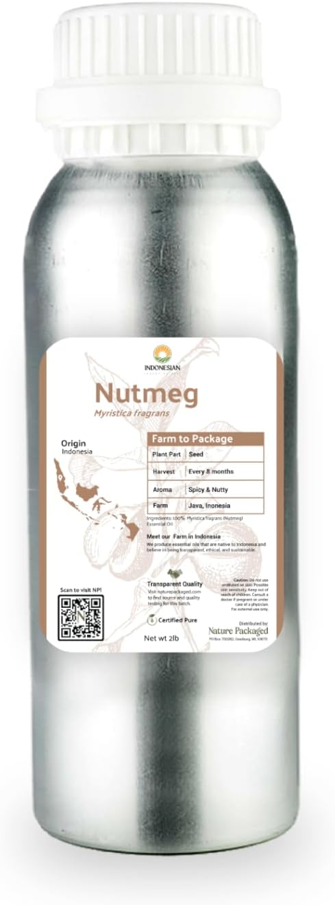 Nutmeg Essential Oil for Diffusers and Muscle Relief - Pure Quality