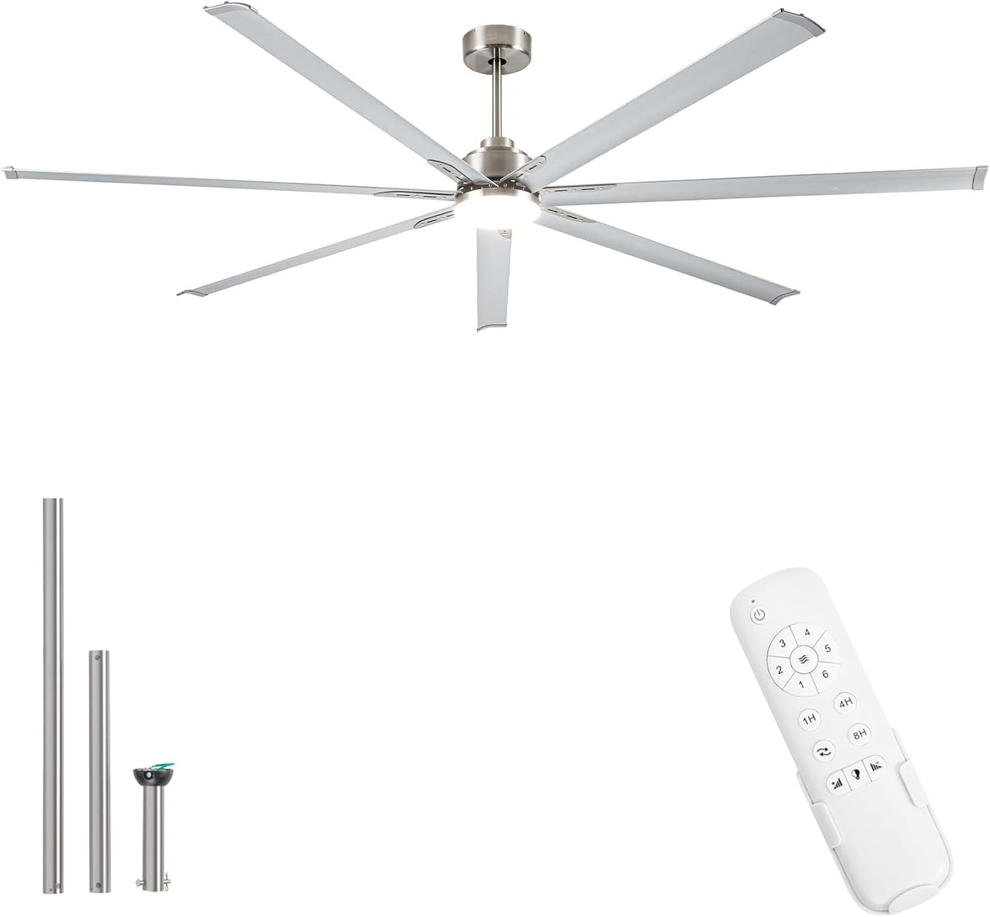 96 Inch Industrial Ceiling Fan with Light for Commercial Use