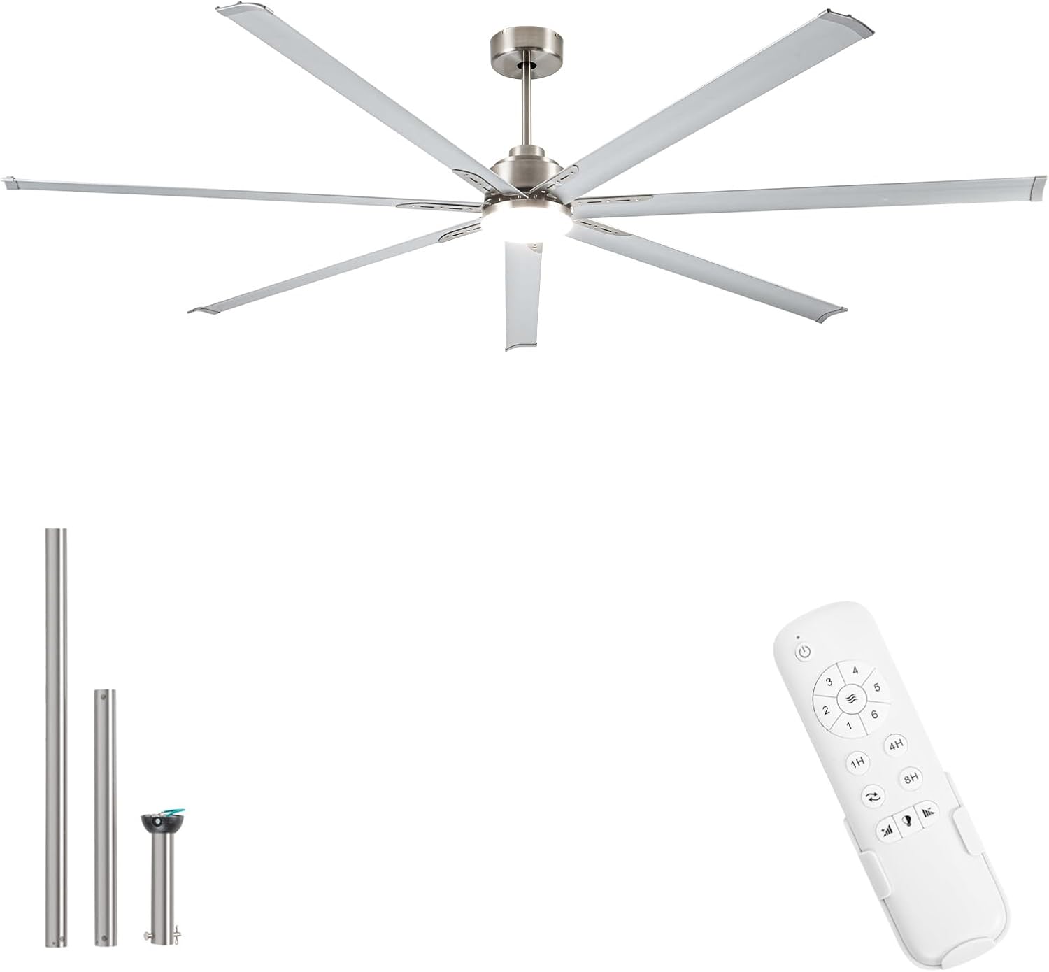 96 Inch Industrial Ceiling Fan with Light for Commercial Use
