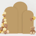 Wedding Arch Cover Set of 3 Brown Arch Covers - Stretchy Backdrop
