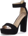 DREAM PAIRS womens Hi-lo Platform Sandals - Stylish 4.5in Heel