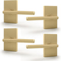 Mega Handles Glamor Dummy Door Handles 4 Pack - Satin Brass Elegance