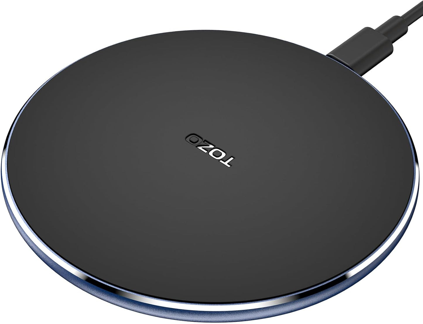 TOZO 2025 Upgraded 15W Wireless Charger - Fast Charge iPhone & Samsung - Royal Blue