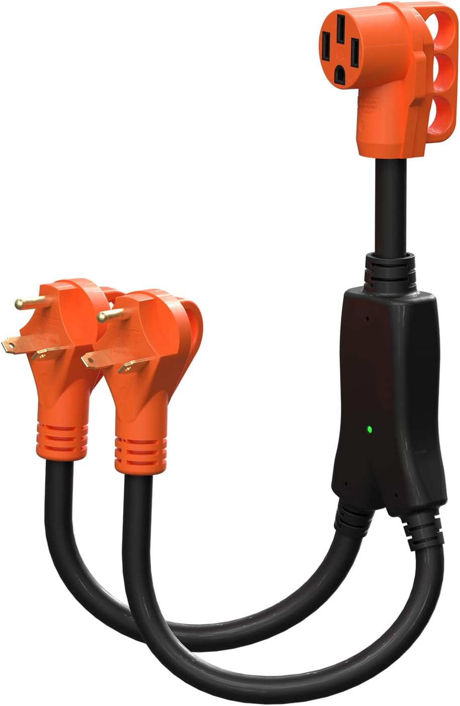 RV Y Adapter Cord for Two 30 Amp to 50 Amp RV Connections