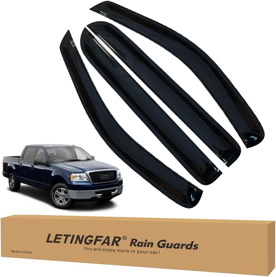 Window Visors Rain Guards for Ford F150 SuperCrew 2004-2008