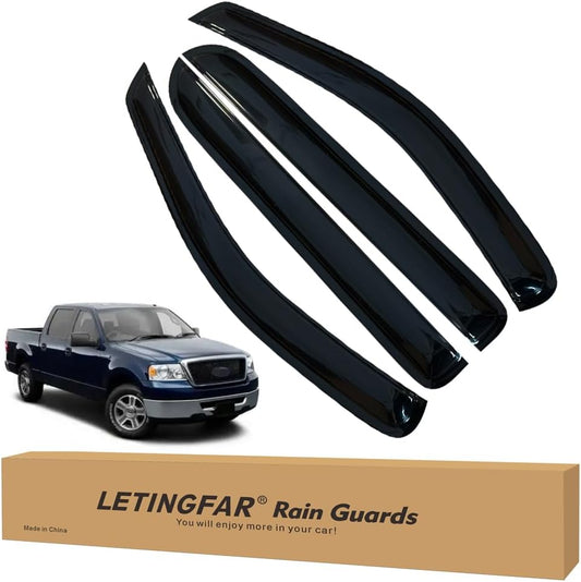 Window Visors Rain Guards for Ford F150 SuperCrew 2004-2008
