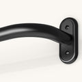 Wrap Around Curtain Rods Black 72 to 144 in - Heavy Duty Blackout Rod