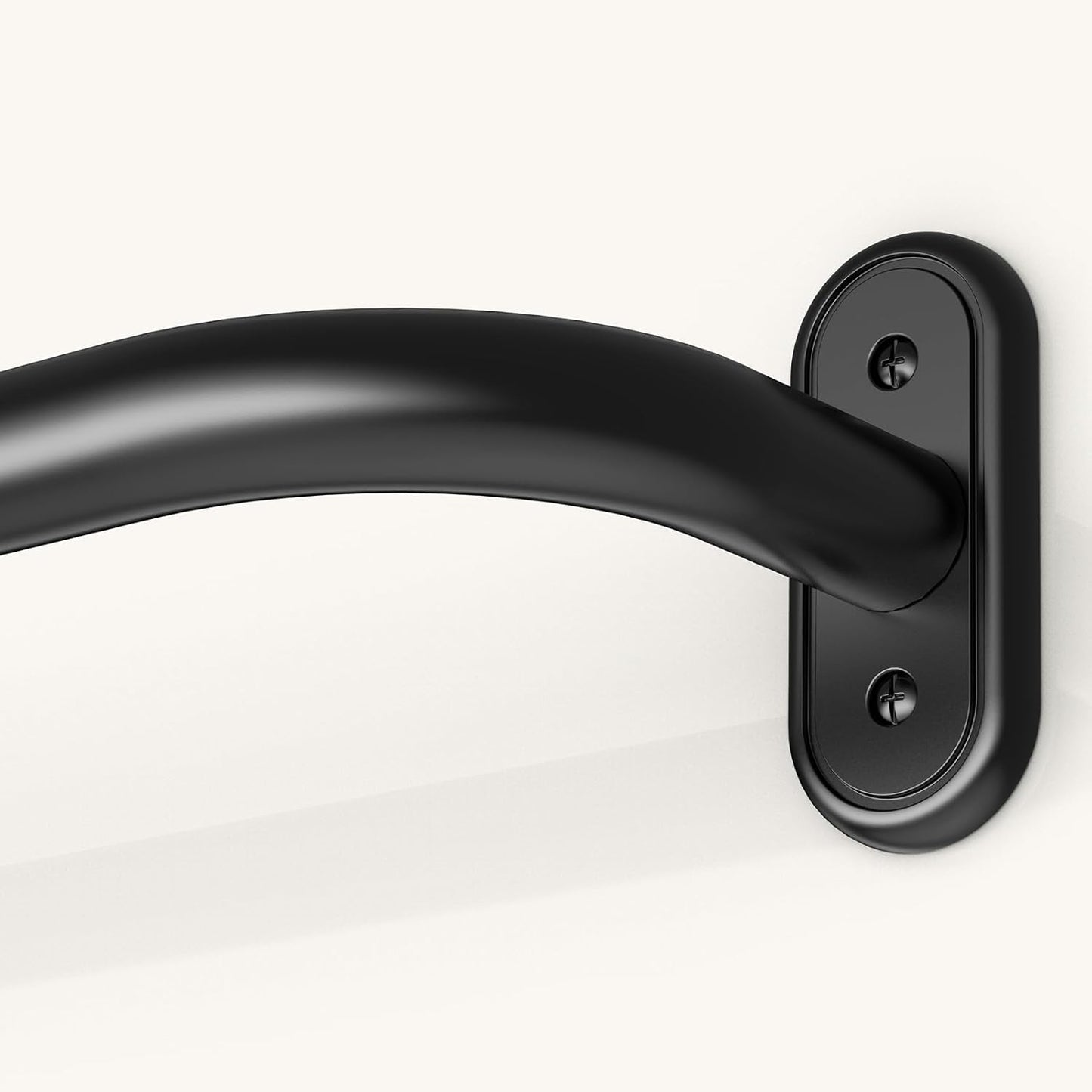 Wrap Around Curtain Rods Black for Windows 72 to 144 Inch