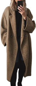 Women's Winter Double Breasted Wool Coat Long Trench - Warm, Timeless