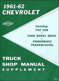 1960 Chevrolet Pickup Repair Shop Manual Reprint for Enthusiasts