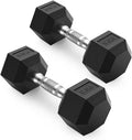 HEX Dumbbell Set 2.5-125lb - Rubber Encased Strength Weights