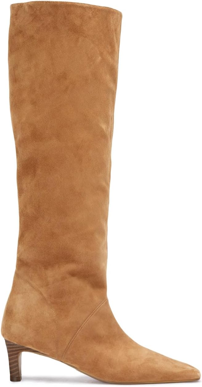 Coutgo Womens Knee High Boots with Kitten Heel for All Occasions