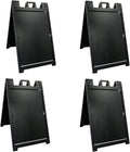 Black Signicade Deluxe A-Frame Sidewalk Curb Sign 4-Pack - Portable