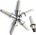 DraCra 6-Pack Tungsten Steel Pole Tips - Durable Trekking Pole Tip Replacements