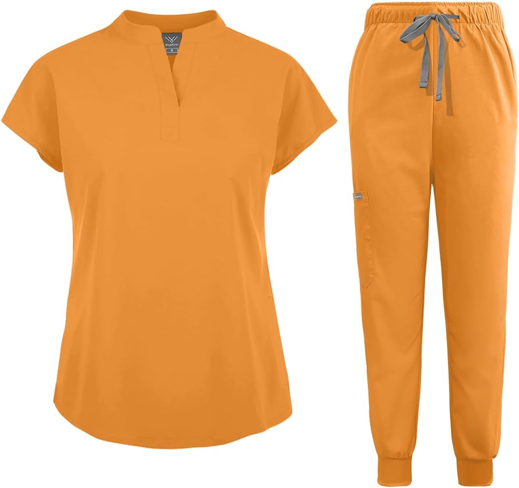 Niaahinn Scrubs Set for Women - Stylish Nurse Uniform Jogger Suit