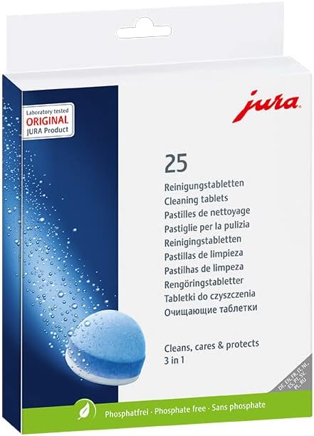 Jura 3-Phase Espresso Cleaning Tablets for Perfect Coffee