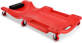 36 in Plastic Mechanic Creeper with Padded Headrest - Red